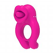 Vibrador Peniano com Estimulador de clitóris - Lick Ring - ALWUP - SI