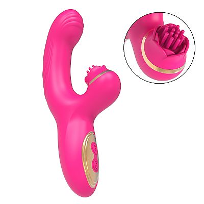 Vibrador de Ponto G e Clitóris com Dedilhar / Vem cá e Tapping -...