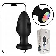 Plug Anal em Silicone com Rotação e Luz de Led - Recarregável -...